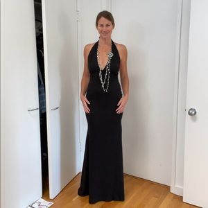 Black halter dress